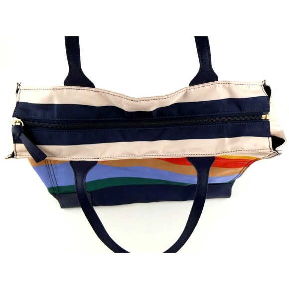 Tory Burch Striped Foldable Nylon Tote - Picture 8 of 13